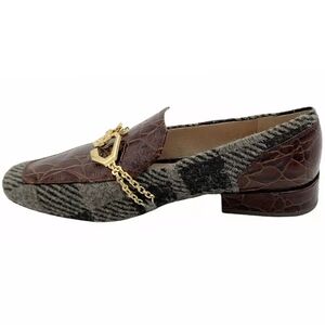 Louise et Cie- Everland Fudge/Granola Loafers with Gold Chain Detail Size 9.5.